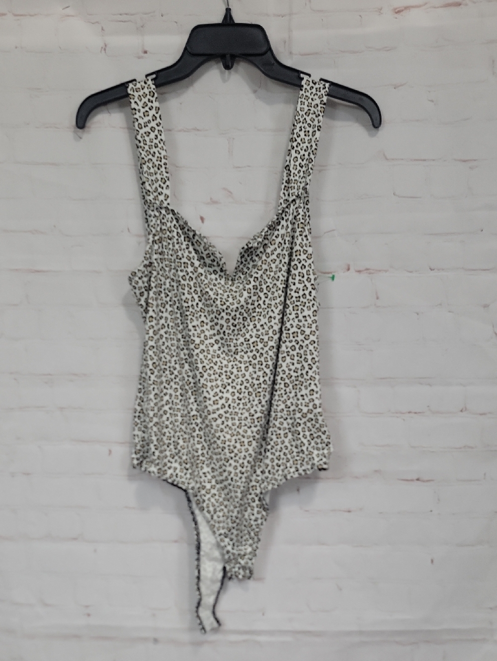 Leopard Print Women's Bodysuit - Cream